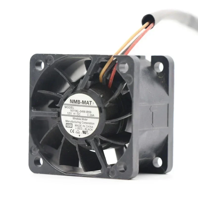 NMB 1611KL-04W-B59 40x40x28mm 4028 12V DC 0.39A 4CM 4.68W 14.8CFM 9500RPM Server Mini Axial Fan