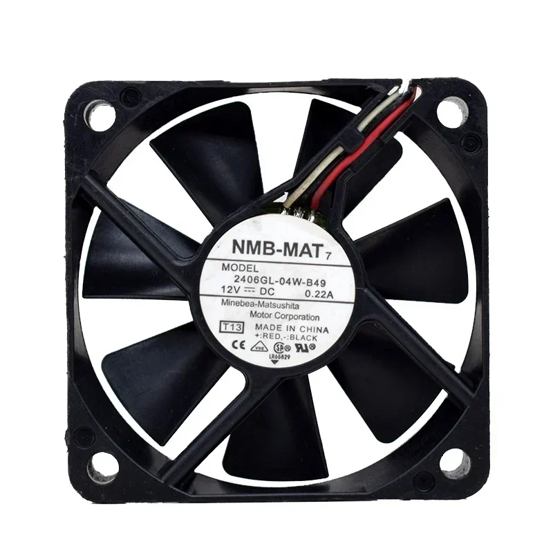 NMB 2406GL-04W-B49 12V DC 0.22A 60x60x15mm 6cm 6015 4100RPM Chassis Small Axial Fan