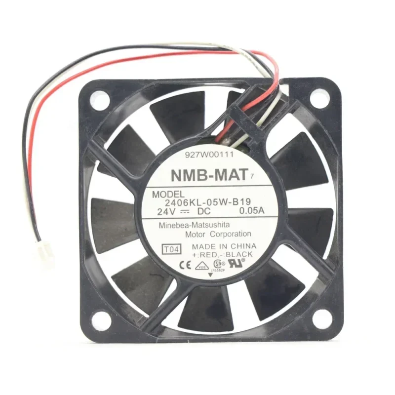NMB 2406KL-05W-B19-T04 60x60x15mm 24V DC 1.2W 1800RPM 0.05A Axial Fan