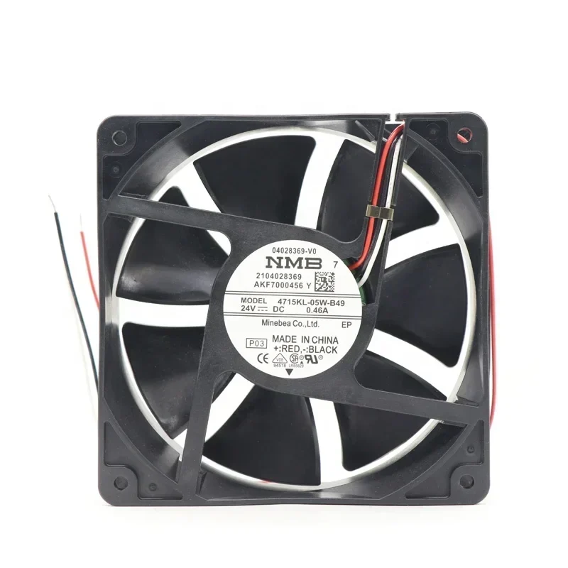 NMB 4715KL-05W-B49 12038 120x120x38MM 24V DC 0.46A 11.04W 3200RPM 118CFM Axial Fan