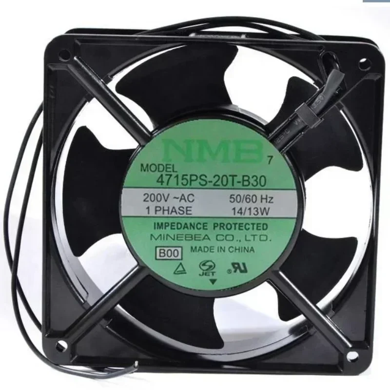 NMB 4715PS-20T-B30 200V AC 14W 13W 12038 12cm 120x120x38mm 0.06A Aluminum Frame Axial Fan