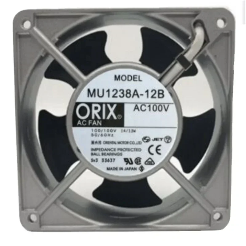 ORIx MU1238A-21B 115V AC 14W 12038 120x120x38mm 12cm 95.3CFM 2800RPM Aluminum Frame Axial Fan