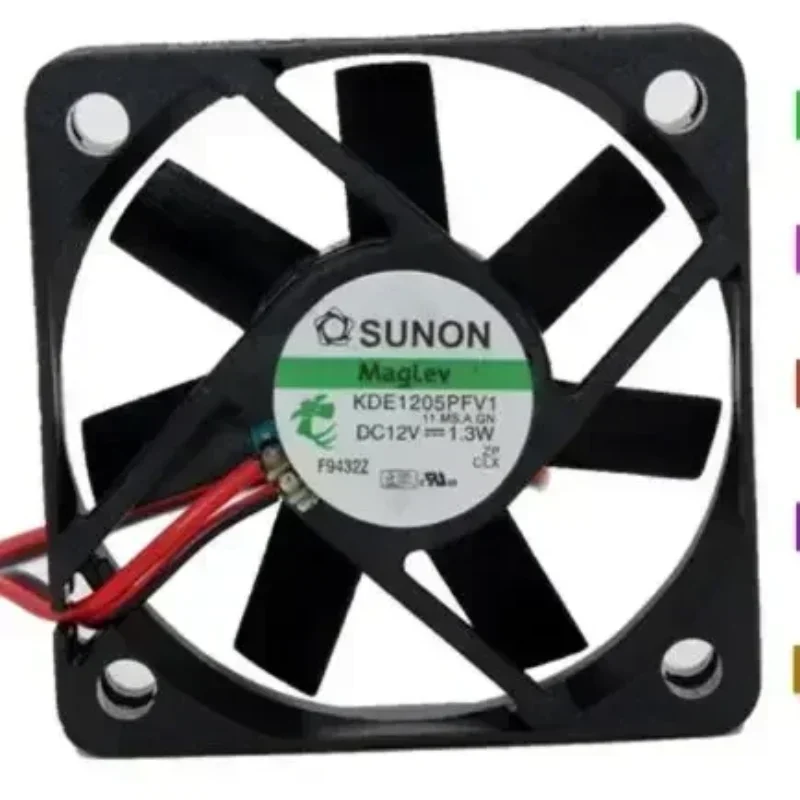 SUNON KDE1205PFV1 12V DC 1.3W 50x50x10mm 5010 Low Noise 0.11A 5cm 18CFM 5500RPM Magnetic Levitation Mini Axial Fan