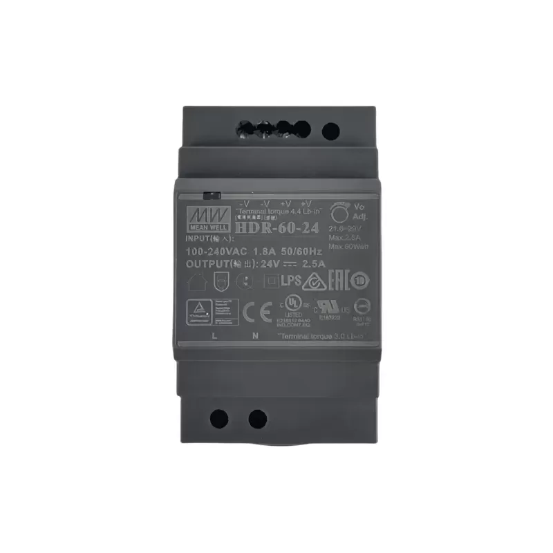 Mean Well HDR-60-24 24v 60W Ultra-Slim DIN Rail-Type Switching Power Supply Mean Well HDR-60-24 24v 60W Ultra-Slim DIN Rail-Type Switching Power Supply