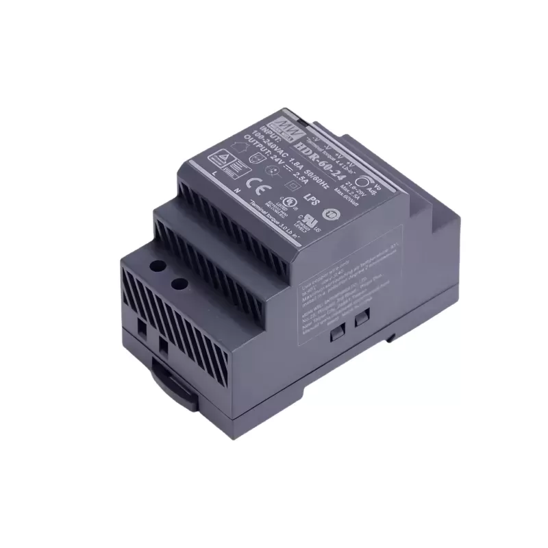 Mean Well HDR-60-24 24v 60W Ultra-Slim DIN Rail-Type Switching Power Supply Mean Well HDR-60-24 24v 60W Ultra-Slim DIN Rail-Type Switching Power Supply