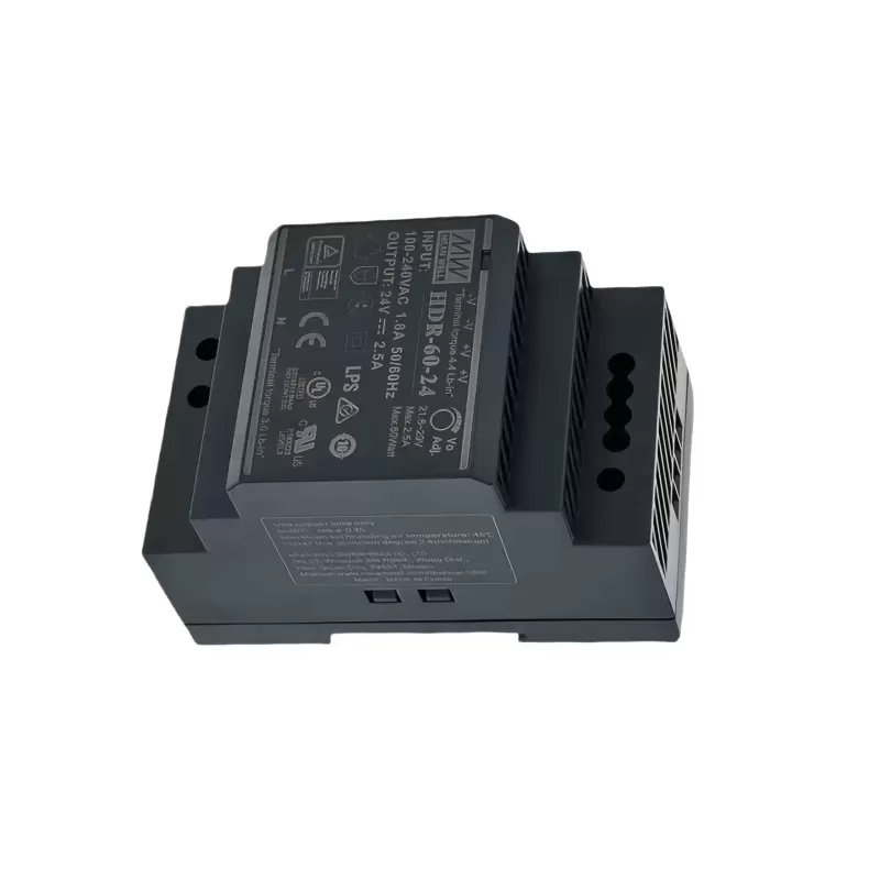 Mean Well HDR-60-24 24v 60W Ultra-Slim DIN Rail-Type Switching Power Supply