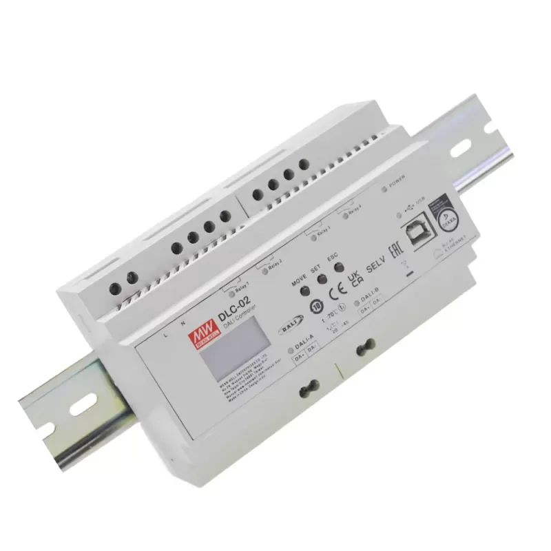 meanwell DLC-02-KN KNX-DALI digital lighting Controller dali switching power supply