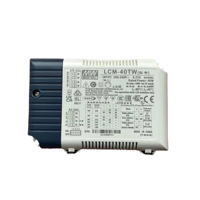 MeanWell LCM-40TW 40W Constant Power Adjustable Color Temperature Driver