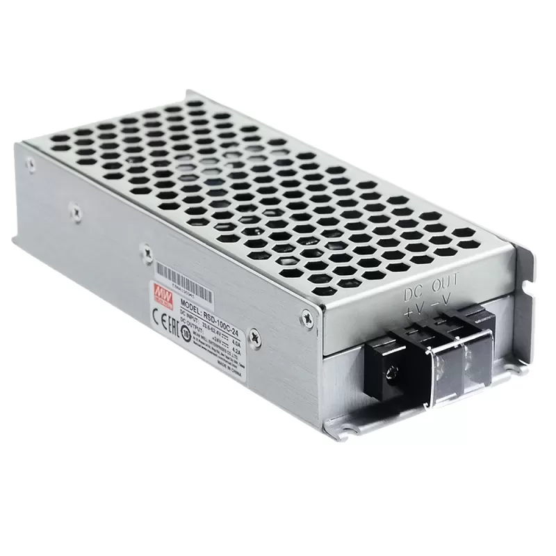 MeanWell RSD-100C-24 100W Single-group Output DC Converter for Railway Use