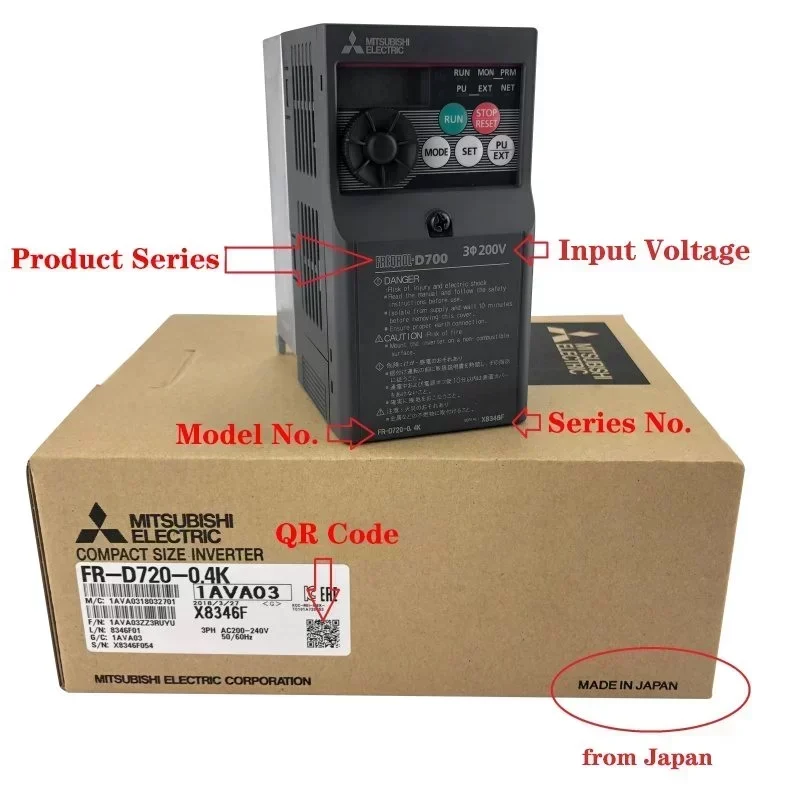 3.7KW Compact Mitsubishi Inverter FR-D720-3.7K Servo Motor Inverters 3.7KW Compact Mitsubishi Inverter FR-D720-3.7K Servo Motor Inverters