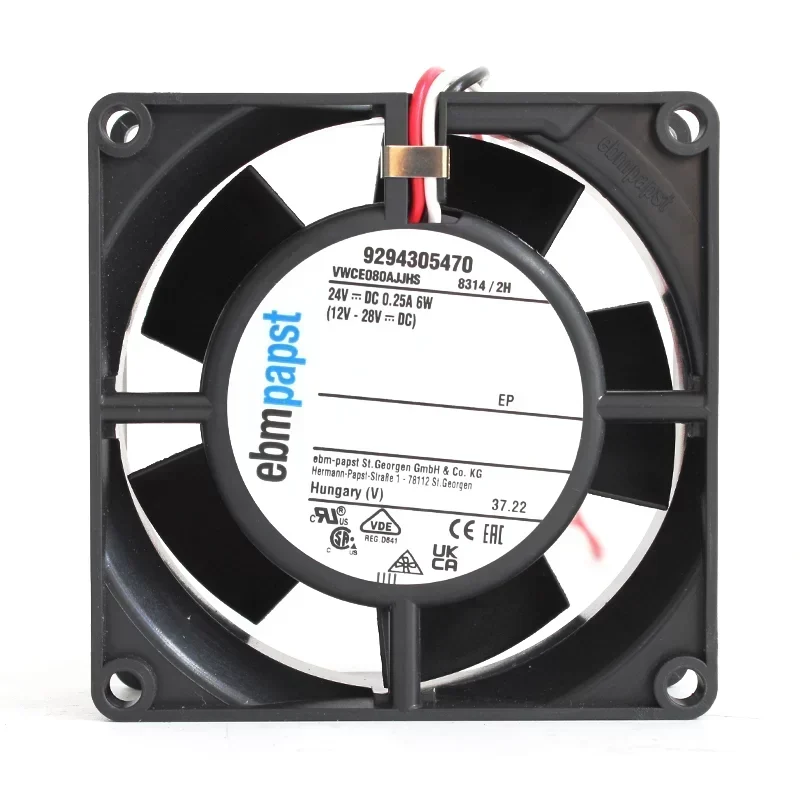 8314/2H ebmpapst 8032 24V 6W Ebm Axial Fan