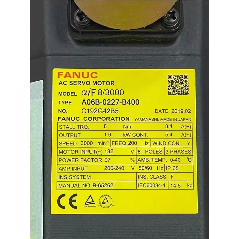 A06B-0227-B400 FANUC Servo Motor A06B-0227-B400 FANUC Servo Motor