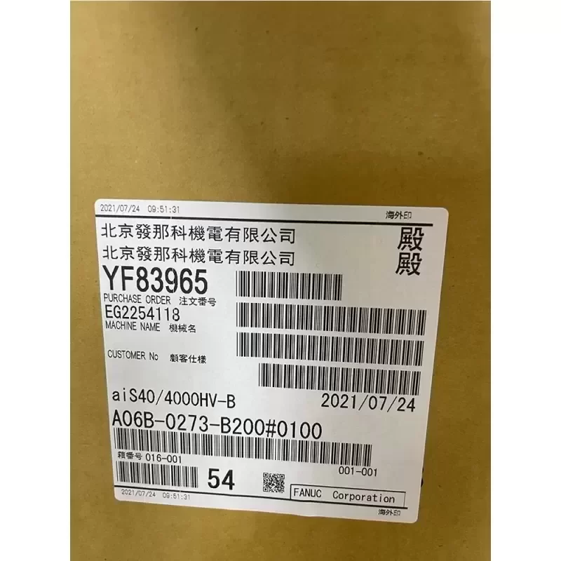 A06B-0273-B200#0100 FANUC A06B0273B2000100 Servo Motor A06B-0273-B200#0100 FANUC A06B0273B2000100 Servo Motor