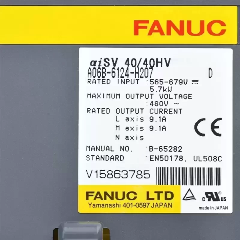 A06B-6124-H207 FANUC Servo Drive A06B6124H207 A06B-6124-H207 FANUC Servo Drive A06B6124H207