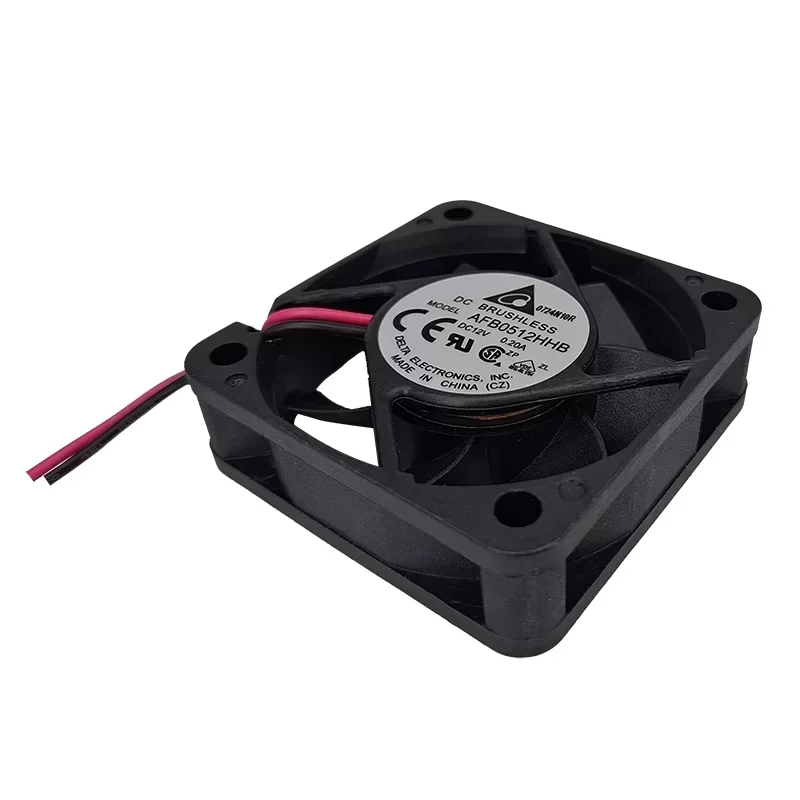 Delta AFB0512HHB 6400RPM 50x50x15mm Ball Bearing Axial Fan 12V DC 0.2A 16.24CFM Plastic