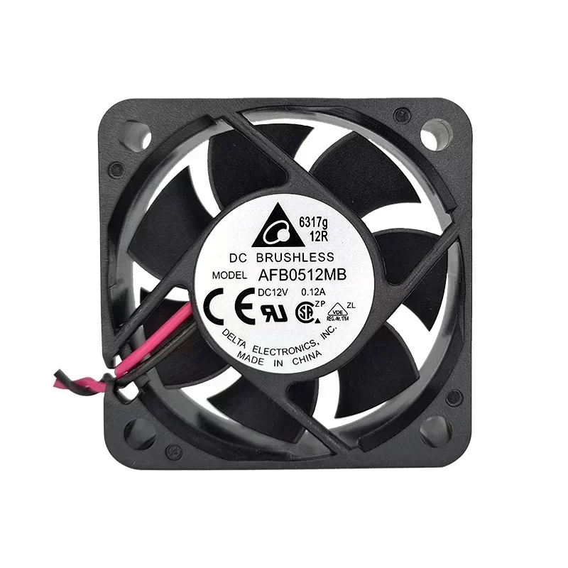 Delta AFB0512MB Plastic Blade Roof DC Brushless Fan 12V DC 0.12A 50x50x15mm 4800RPM 12.36CFM Axial Cooling