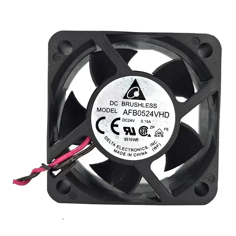 Delta AFB0524VHD 7000RPM 50x50x20mm Ball Bearing Axial Fan 20.3CFM 24V DC 0.15A 24V DC 0.15A