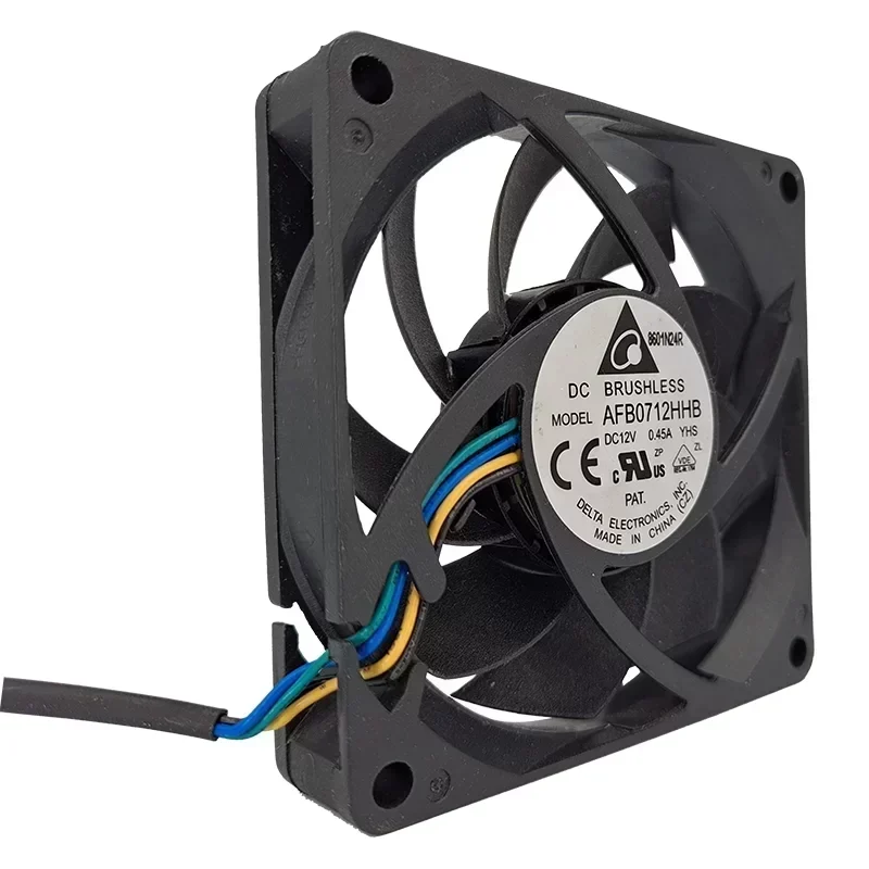Delta AFB0712HHBYHS 0.45A DC Axial Fans 4300RPM 70x70x15mm Plastic Blade Roof 12V DC 0.45A