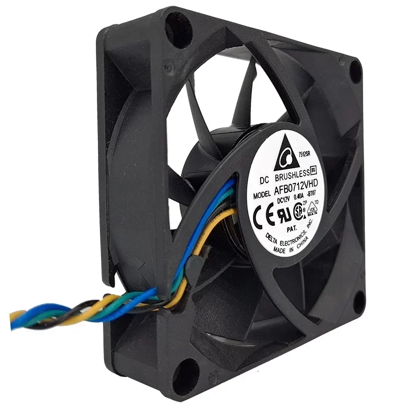 Delta AFB0712VHD-BT07 Axial Fan 12V DC 0.4A 46.86CFM Speed Control 70x70x20mm Ball for Power