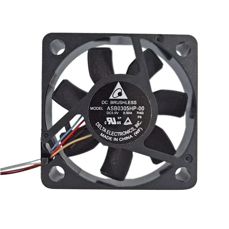 Delta ASB0305HP-007HQ 30x30x7mm 5VDC 0.5A 3007 Cooling Fan Four-Wire PWM Plastic Ball