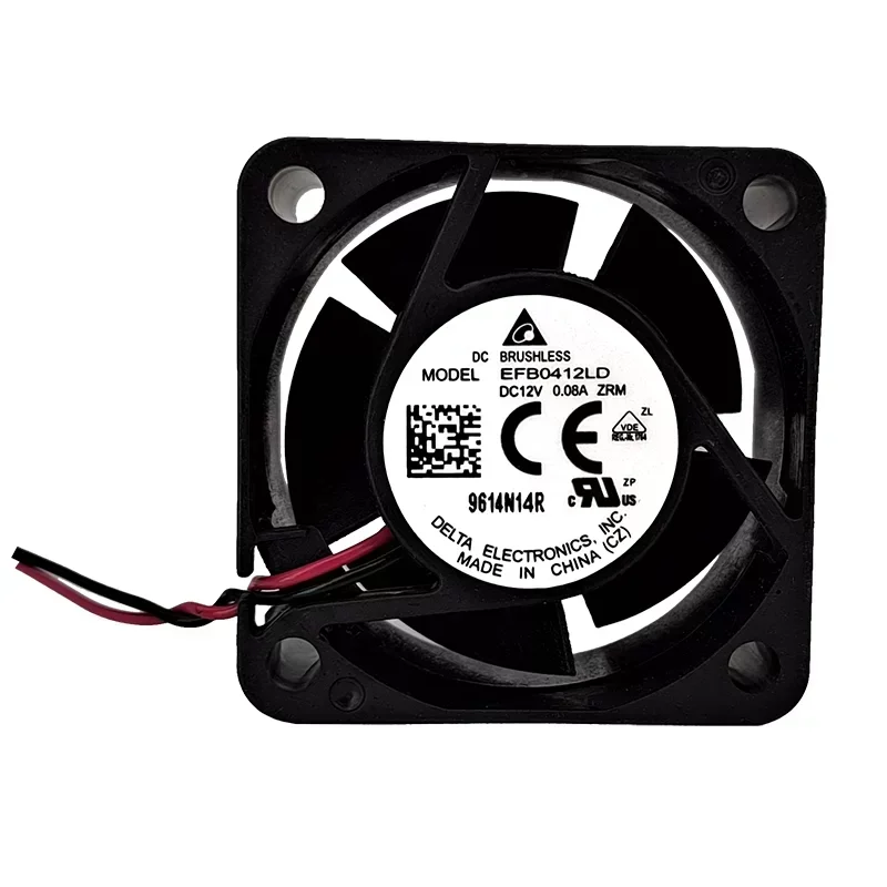 Delta EFB0412LDZRM 12V DC Axial Fans 0.08A 40x40x20mm 5.54CFM Ball Bearing Plastic Blades