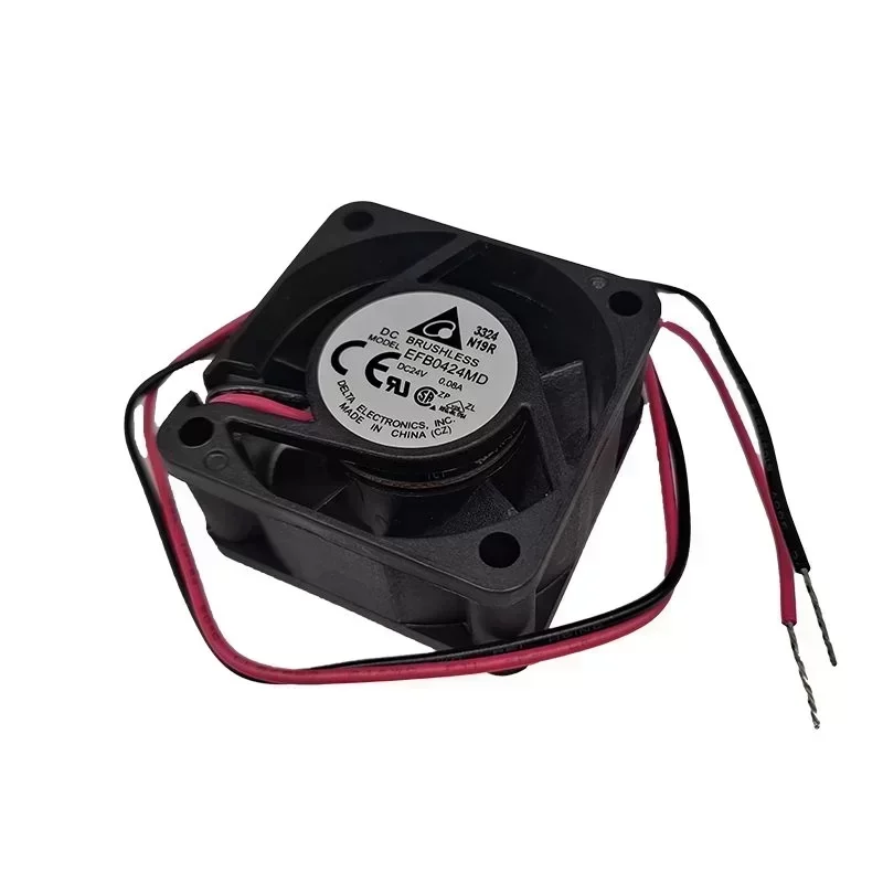 Delta EFB0424MD 24V DC 0.08A 40x40x20mm 6300RPM 7.17CFM Ball Bearing Plastic Blades Axial Fan