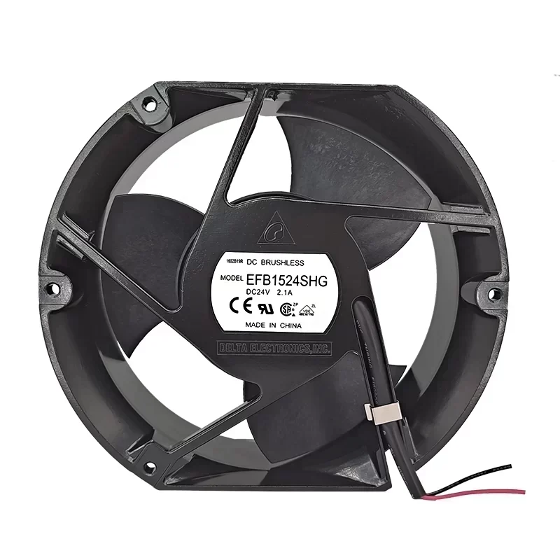 Delta EFB1524SHG Power Axial Flow Ball Bearing Fan 24V DC 2.10A 4300PRM 325CFM 172x150x50.8mm Plastic