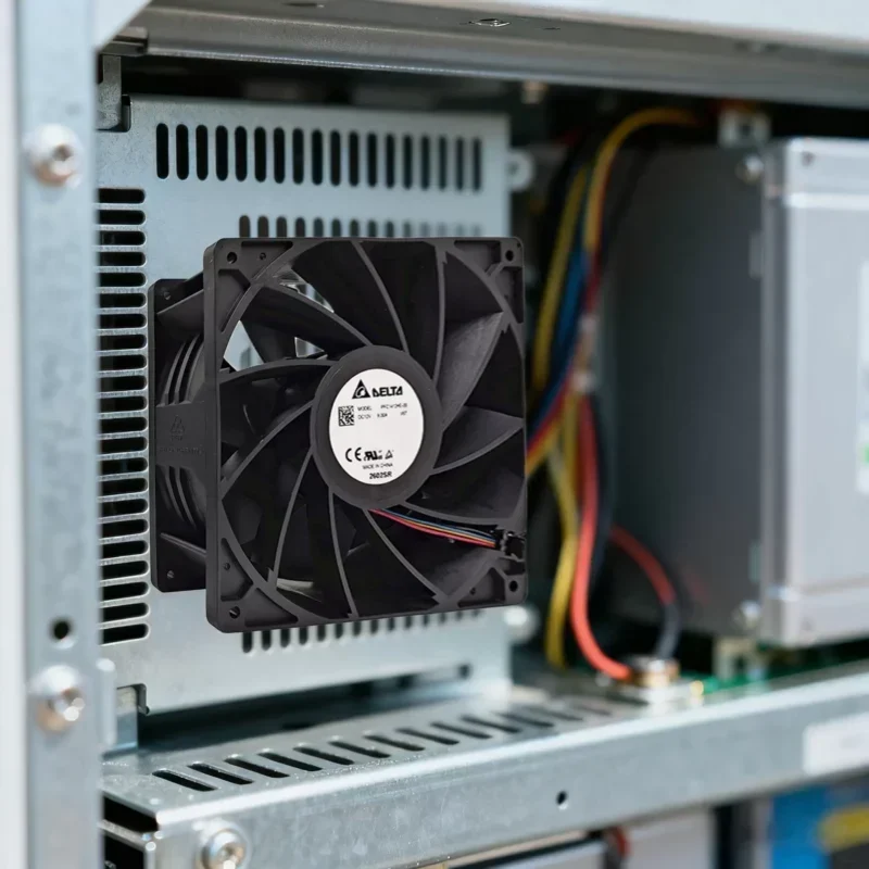 Delta PFC1412HE-00V6T Axial Fan Ball Bearing 140x140x38mm 12V 108W 205.3CFM 5700RPM Plastic