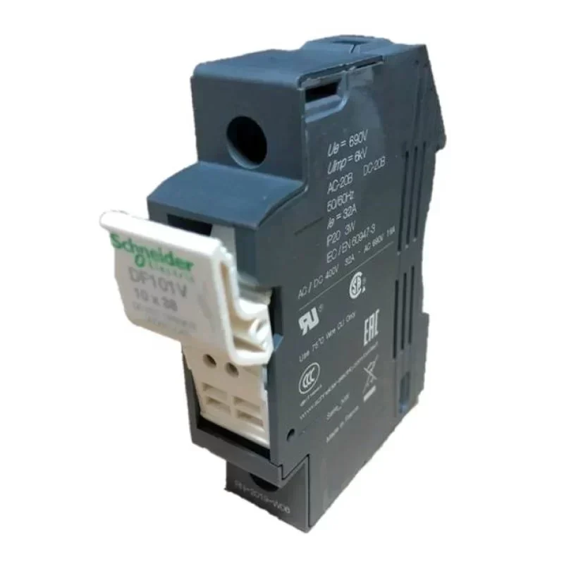 DF101V 1P 690 V AC/DC 32 a Schneider TeSys Fuse Carrier 10x38mm 960C Fire Resistance DF101V 1P 690 V AC/DC 32 a Schneider TeSys Fuse Carrier 10x38mm 960C Fire Resistance