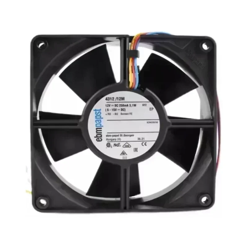 Ebmpapst 4312/12M 12032 120x120x32mm 12V DC 3.1W 3200rpm Axial Fan