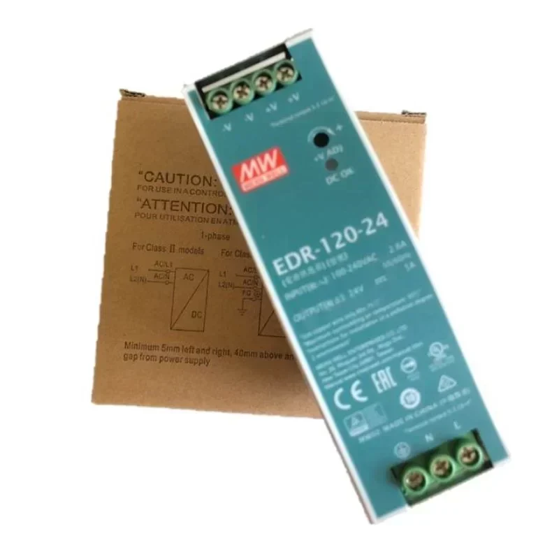 EDR-120-24 24V AC-DC Single Output Enclosed Mean Well Power Supply EDR-120-24 24V AC-DC Single Output Enclosed Mean Well Power Supply