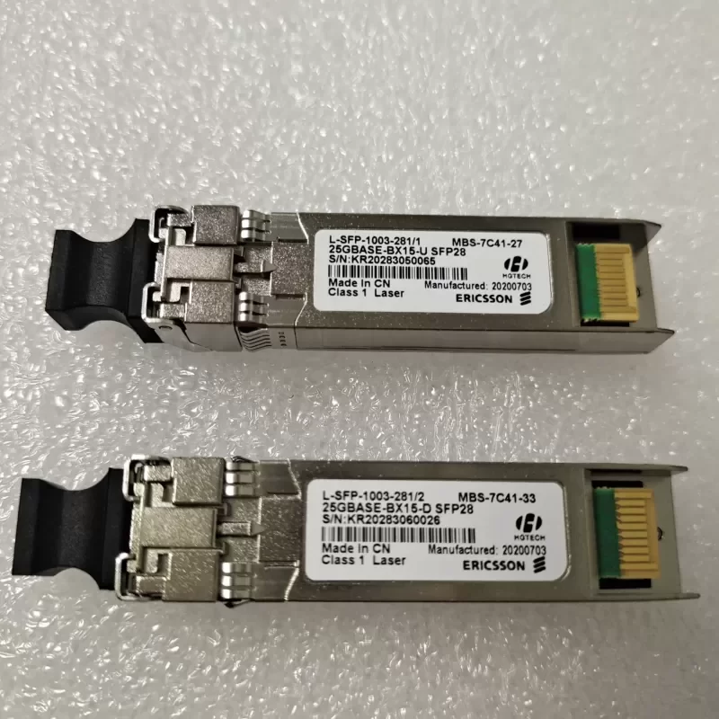 Ericsson L-SFP-1003-281-1 L-SFP-1003-281-2 25GBASE-BX15-U SFP28 and 25GBASE-BX15-D SFP28 in Stock