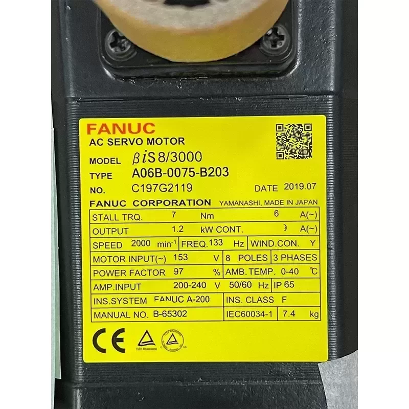 FANUC A06B-0075-B203 AC Servo Motor- in Stock FANUC A06B-0075-B203 AC Servo Motor- in Stock