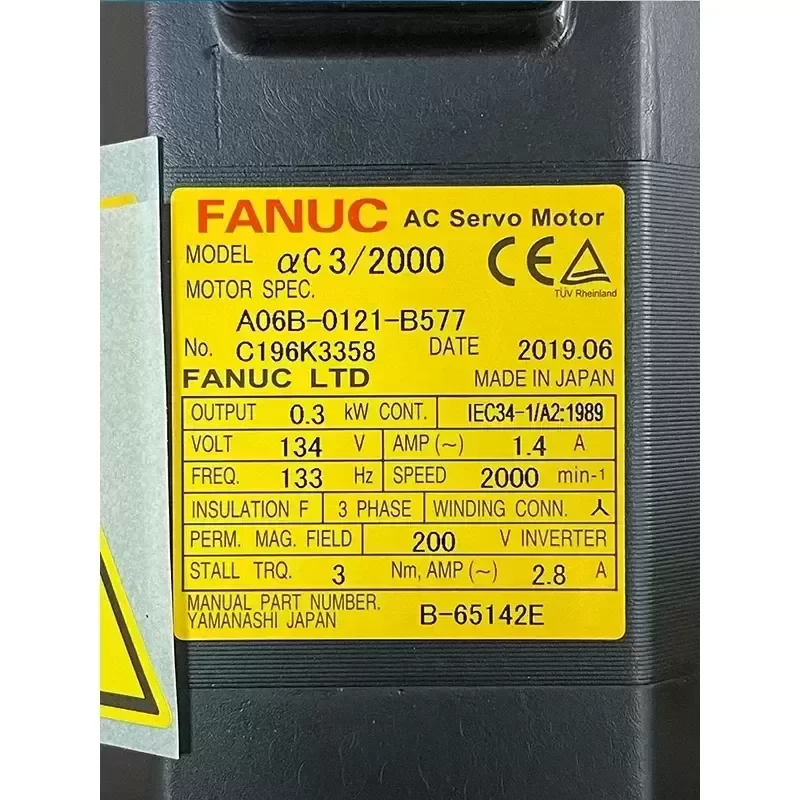 FANUC A06B-0121-B577 AC Servo Motor- 12-Month Warranty FANUC A06B-0121-B577 AC Servo Motor- 12-Month Warranty