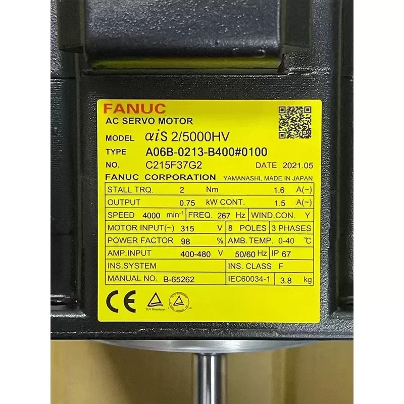 FANUC A06B-0213-B400#0100 AC Servo Motor FANUC A06B-0213-B400#0100 AC Servo Motor