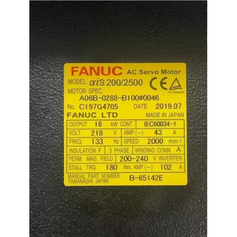 FANUC A06B-0288-B100#0046 Servo Motor and Electric Equipment FANUC A06B-0288-B100#0046 Servo Motor and Electric Equipment