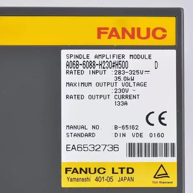 FANUC A06B-6088-H230#H500 CNC Servo Drive Amplifier with 1 Year Warranty Steel Aluminum Construction for Automation Applications FANUC A06B-6088-H230#H500 CNC Servo Drive Amplifier with 1 Year Warranty Steel Aluminum Construction for Automation Applications