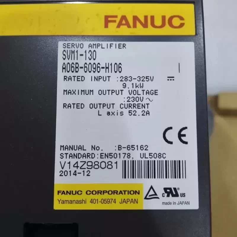 FANUC A06B-6096-H106 Ac Servo Driver Amplifier A06B6096H106 FANUC A06B-6096-H106 Ac Servo Driver Amplifier A06B6096H106