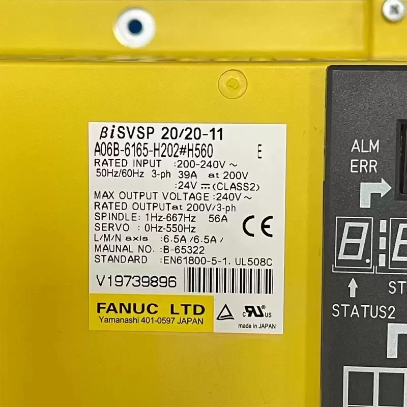 FANUC A06B-6165-H202#H560 Accessories Cnc Machine Driver FANUC A06B-6165-H202#H560 Accessories Cnc Machine Driver