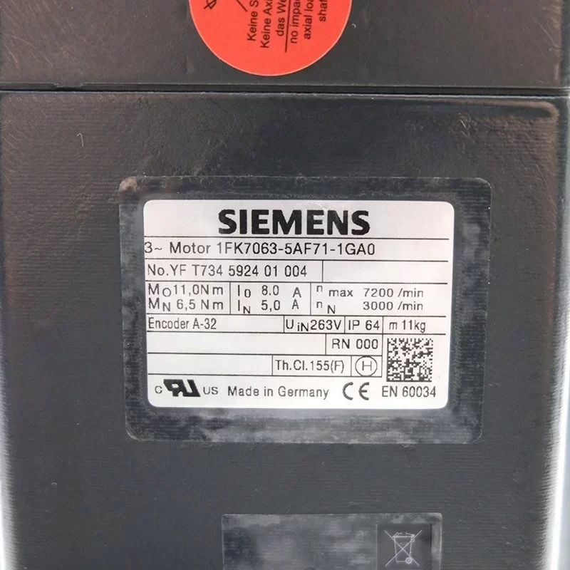 for Siemens Servo Motor 1FK7063-5AF71-1GA0 1FK7063-5AF71-1GG0 Industrial Automation Motor Module for CNC Machine for Siemens Servo Motor 1FK7063-5AF71-1GA0 1FK7063-5AF71-1GG0 Industrial Automation Motor Module for CNC Machine