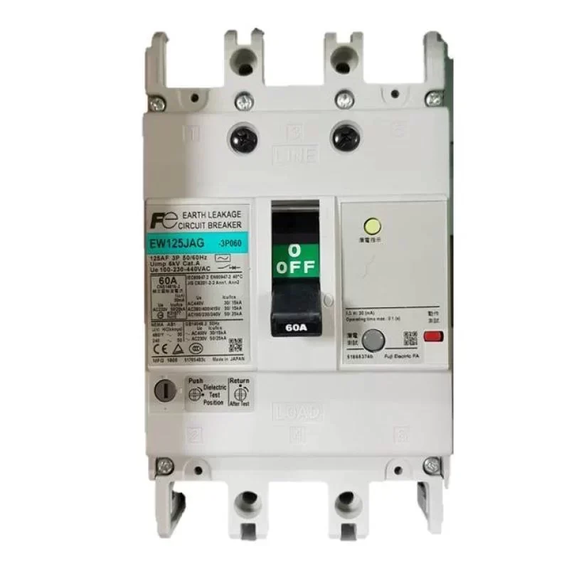 Fuji Circuit Breaker EW125JAG 3P 60A 15~125A Fuji Circuit Breaker EW125JAG 3P 60A 15~125A