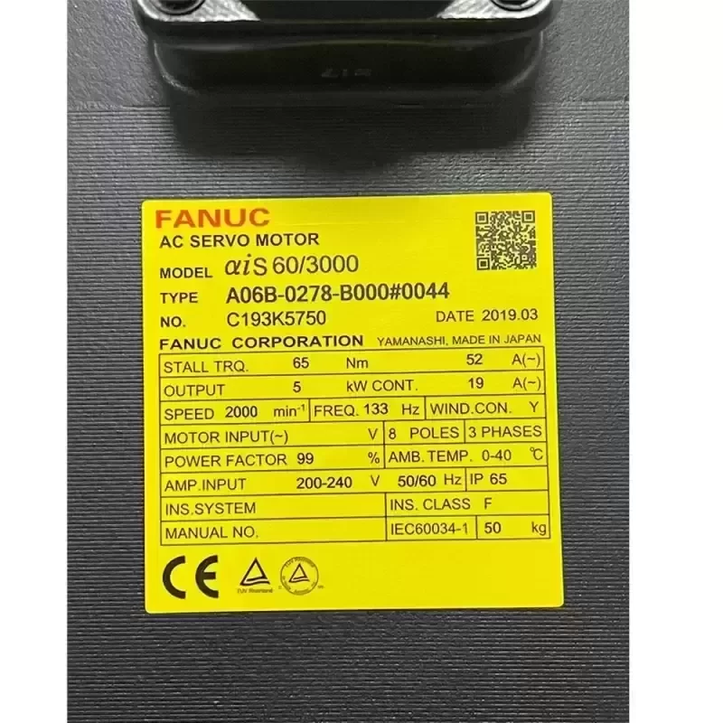 Genuine A06B-0278-B000#0044 Servo Motor for Compressor