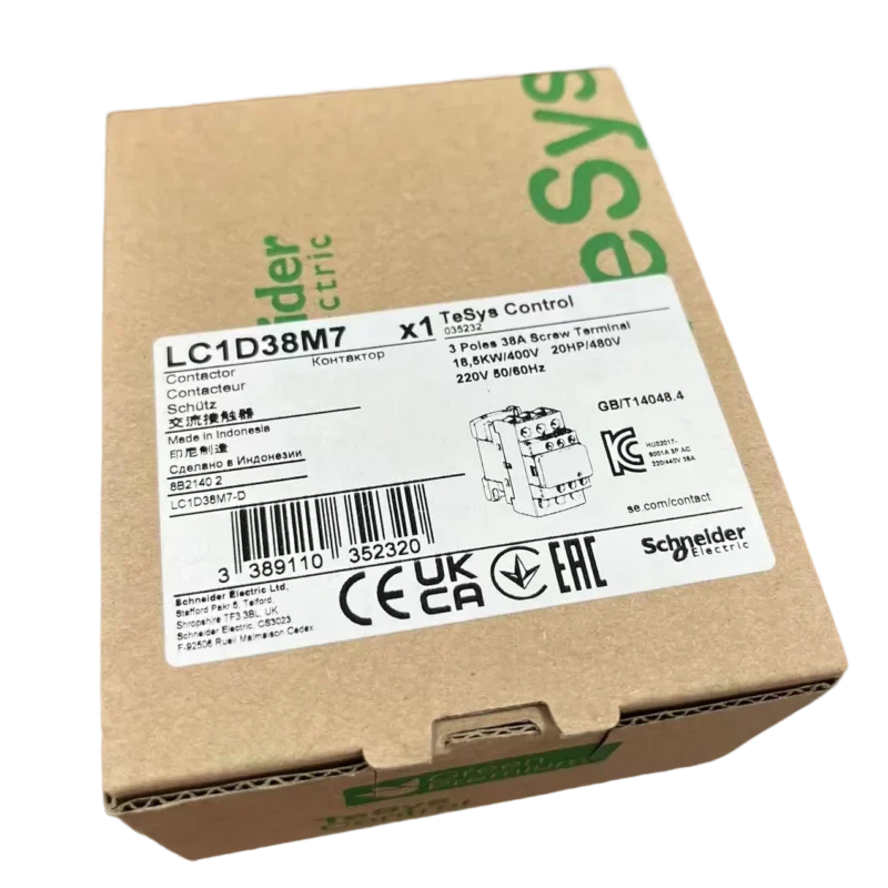 LC1D38M7 38A 220VAC 3P Schneider Contactor