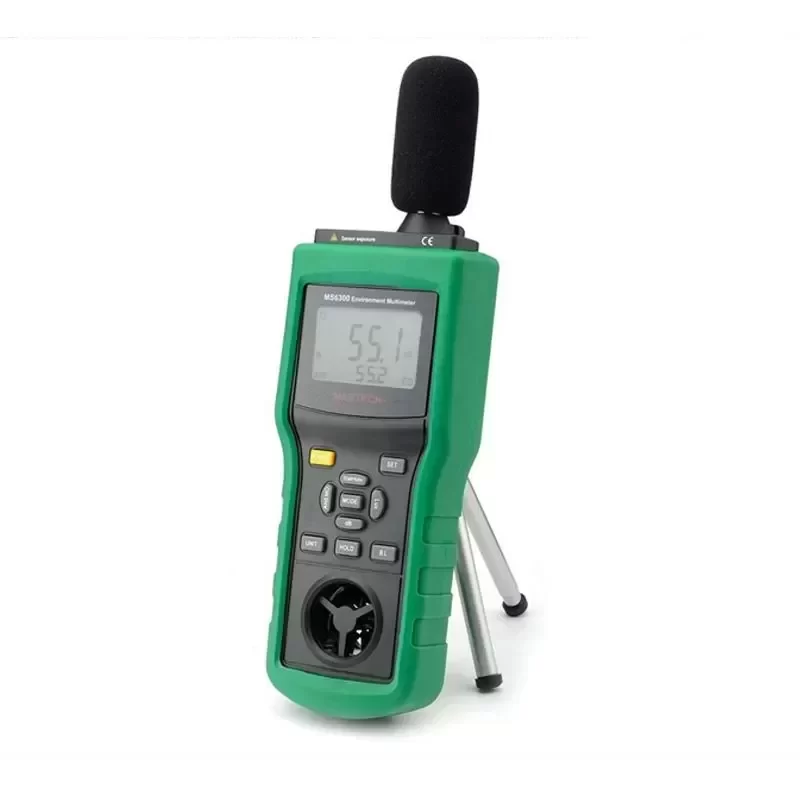 MASTECH MS6300 Illuminance Anemometer and Noise Meter Environmental Detector with Thermohygrometer Moisture Meters Product MASTECH MS6300 Illuminance Anemometer and Noise Meter Environmental Detector with Thermohygrometer Moisture Meters Product