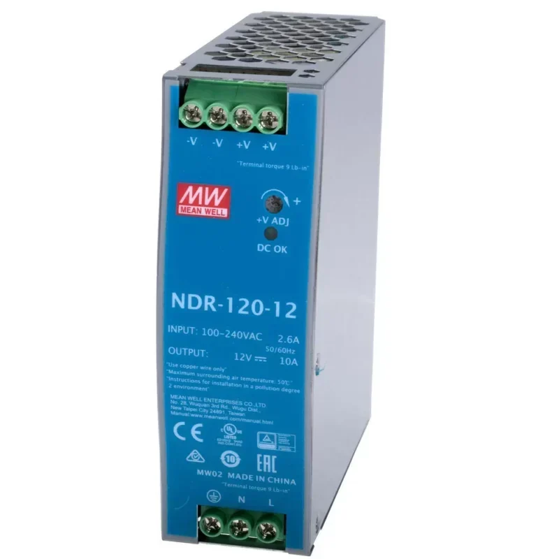 Meanwell NDR-120 Din Rail 120W Power Supply
