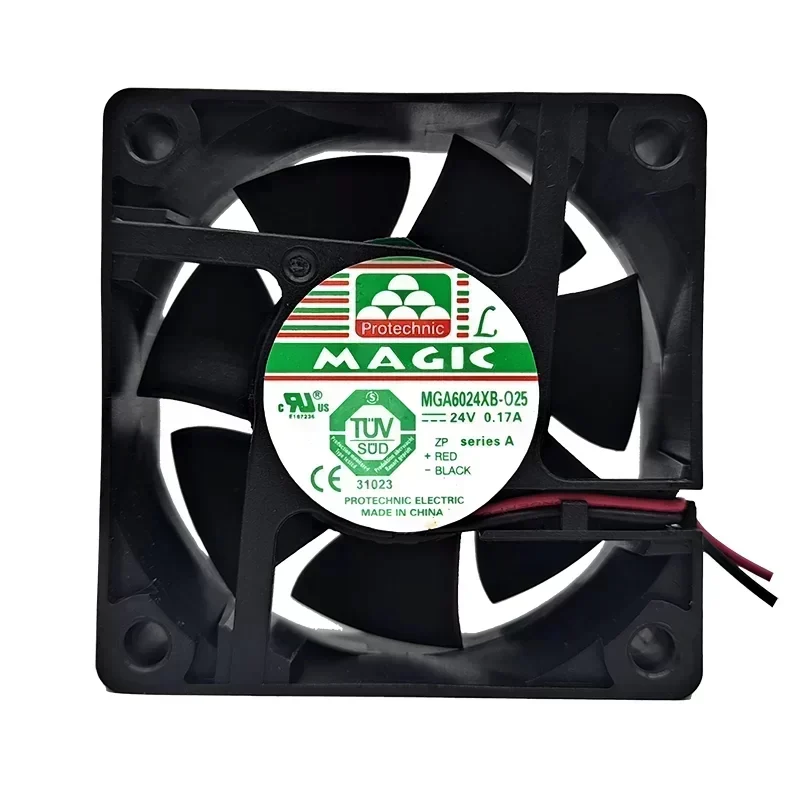 MGA6024XB-O25 Protechnic Small Axial Fan 24V DC 0.17A 60x60x25mm
