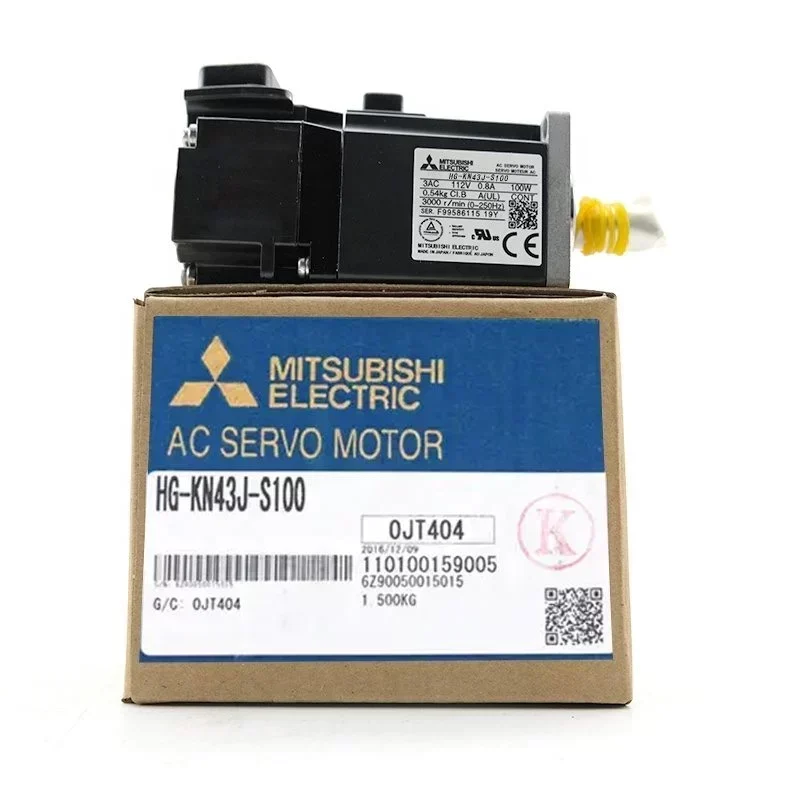 Mitsubishi Motor HG-KR13 Hg-kr43 400W 50/60HZ Three-phase 108V IP65 Mitsubishi Electrical AC Servo Motor HG-KN43J-S100