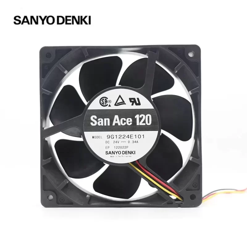 SANYO 9G1224E101 24V 340mA 118CFM 46dBA Cabinte Axial Fan