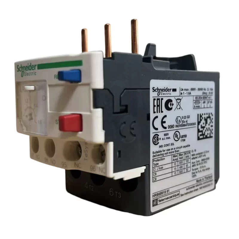 Schneider 10A LR3D06 Thermal Overload Relays Miniature Size Sealed Protect Feature Class 1...1.6 a Schneider 10A LR3D06 Thermal Overload Relays Miniature Size Sealed Protect Feature Class 1...1.6 a