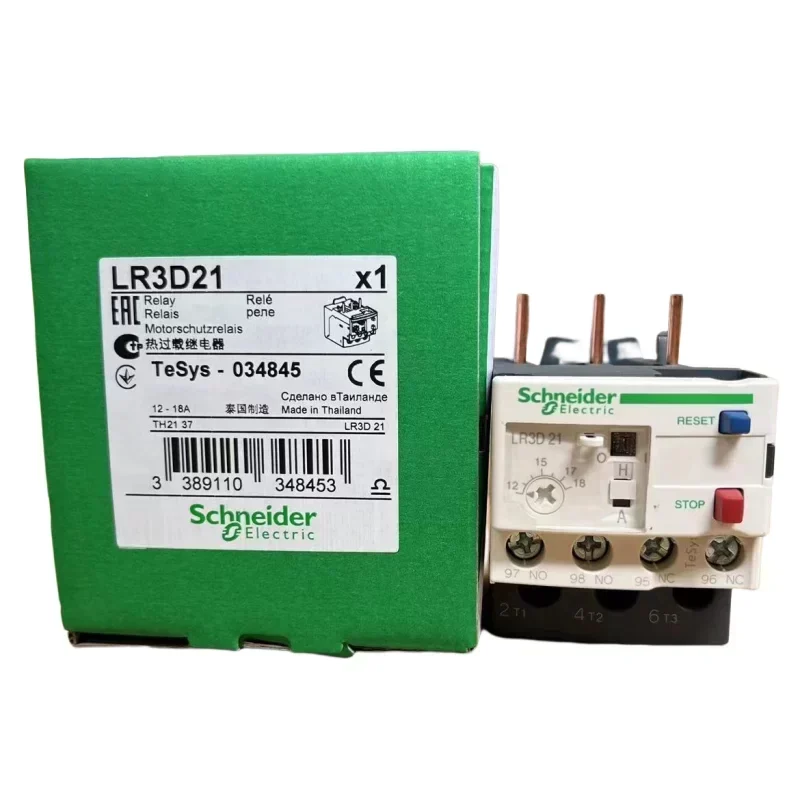 Schneider 10A LR3D21 Thermal Overload Relays Miniature Size Sealed Protection Class 12..18 Schneider 10A LR3D21 Thermal Overload Relays Miniature Size Sealed Protection Class 12..18